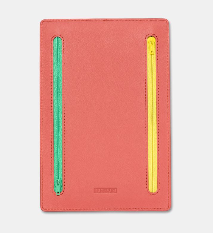 Le Marais 101 Contrasting Zippers Rectangular Organizer, Red, Packshot View