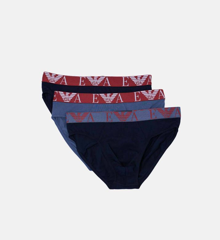 Cotton Contrasted Logo-print 3-pack Briefs