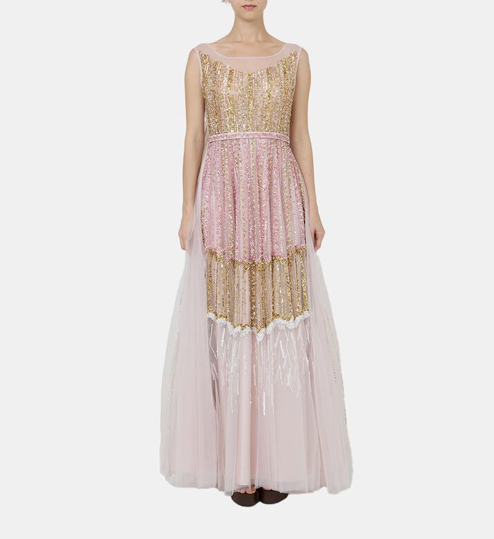 Sequin Embellished Flared Dress