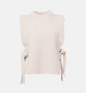 سترة فيرموس بدون أكمام بياقة دائرية مضلعة