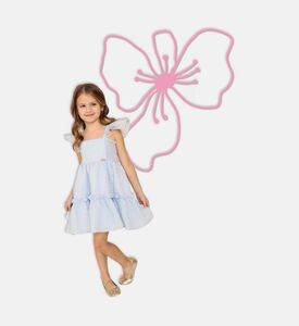 فستان متدرج مكشكش بأكمام منفوشة