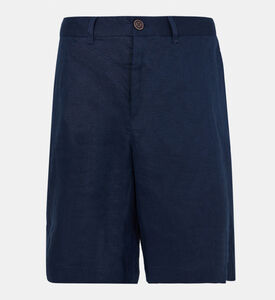 Linen High Waist Bermuda Shorts