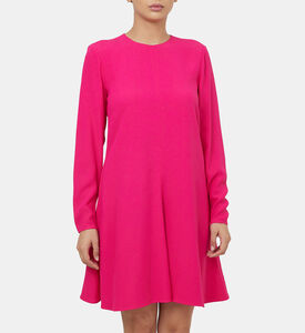 Satin Crepe Long Sleeves Mini Dress