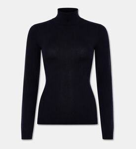 Jil Sander High-neck Long-sleeve Sweater, Dark-blue, 40, Packshot View