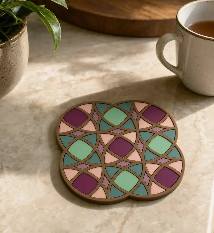 Images D'Orient Opera Silicone Square Trivet, Model View