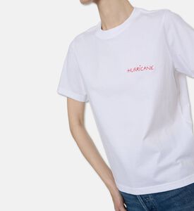 Maison Labiche Logo-print Straight Hem T-shirt, Model View