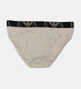 Emporio Armani Logo Elastic Waistband 3-pack Briefs Set, Grey, Xxl, Packshot View