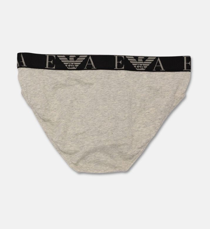 Emporio Armani Logo Elastic Waistband 3-pack Briefs Set, Grey, Xxl, Packshot View