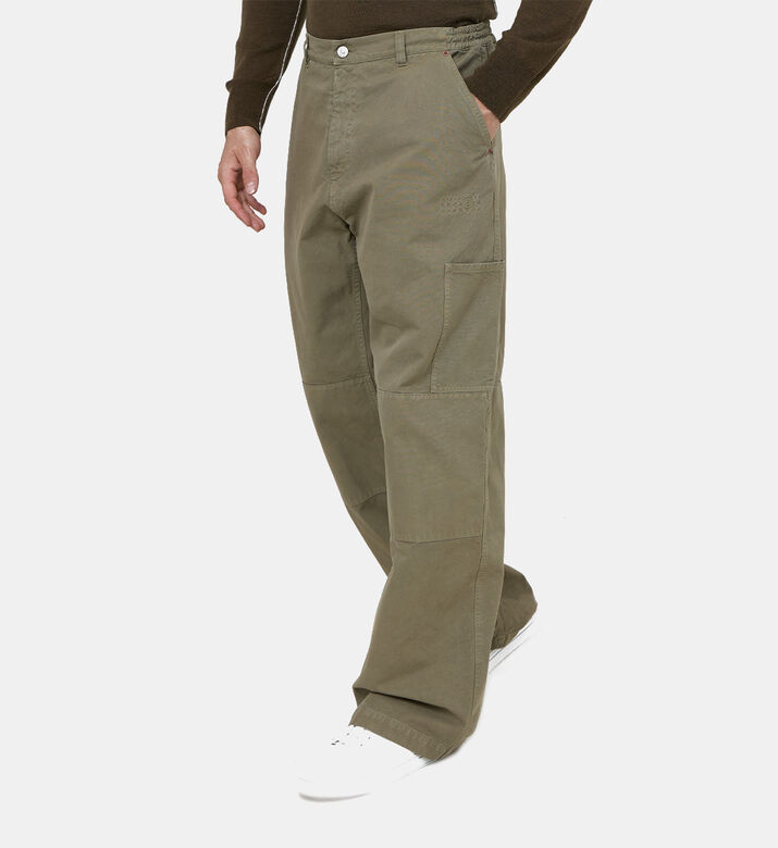 بنطال قطني واسع الساقين