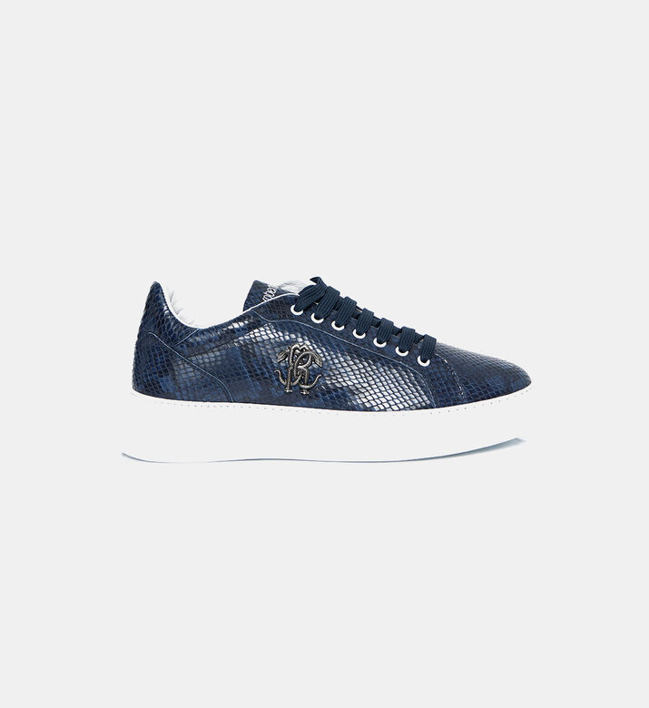 Embossed Leather Sneakers