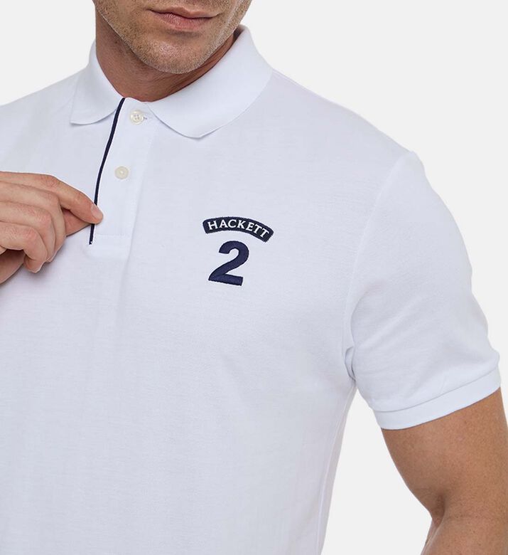Hackett London Polo Heriyage, White, M, Model View Hackett London Polo Heriyage, White, M, Model View