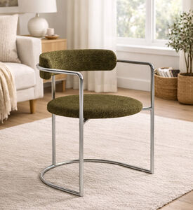 Home Deco and More Stainless Steel Round-seat Chair, Packshot View
