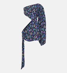 فستان قصير مربوط بتفاصيل عرقية