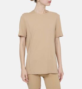 تيشيرت بقصة فضفاضة بقماش قابل للتمدد