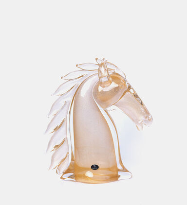 Horse Head Crystal Sculpture