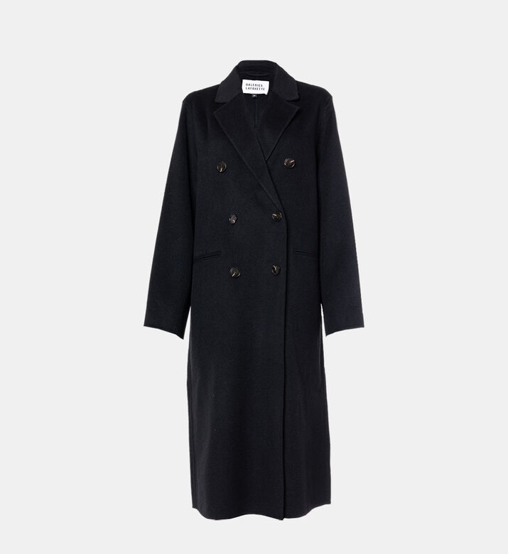 Button Closure Long-sleeve Coat