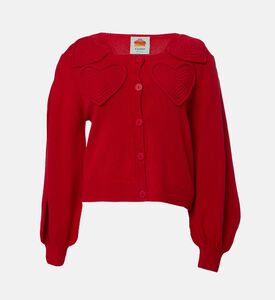 Farm Rio Heart-embroidery Button Closure Cardigan, Packshot View