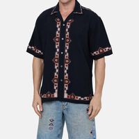 Zao Cotton Short-sleeve Embroidered Shirt