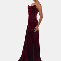 Satin Draped Bodice Mermaid Gown