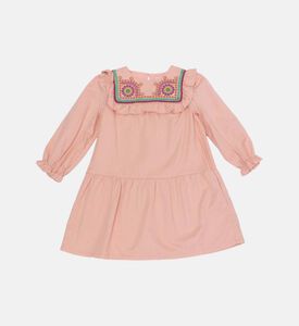 فستان قصير من القطن المطرز