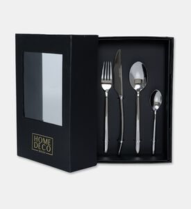 Home Deco and More Stainless Steel 18/0 24-piece Cutlery Set, Packshot View
