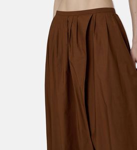 Forte-Forte Cotton Poplin A-line Long Skirt, Model View