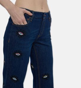 Alice and Olivia Eyes-embellished Button Closure Pants, Model View