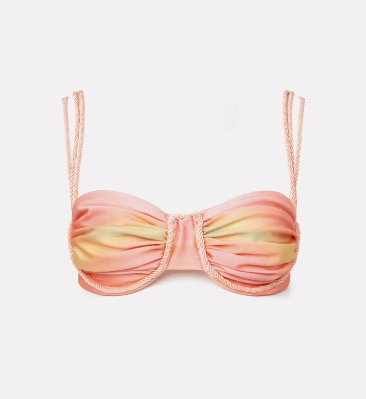 Baobab Lula Sunset-print Swim Top, Coral, L, Packshot View