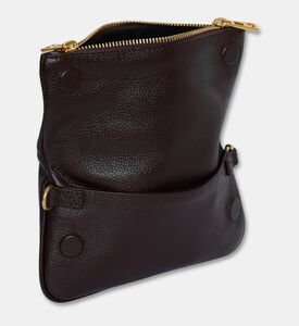 Zadig et Voltaire Embellished Logo-detail Crossbody Flap Bag, Dark-brown, Packshot View
