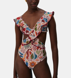 Bright Farm Cut-out One-piece Swimsuit