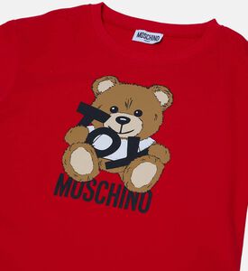 Teddy Bear-print Flared Dress