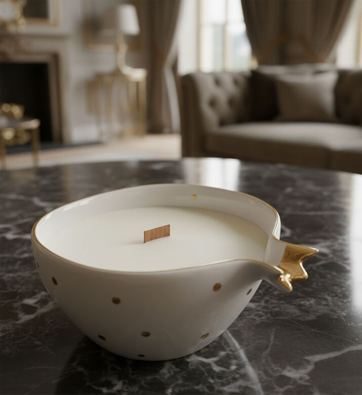 Tohfa Luxe Candle Soy, Ivory, 300-ml, Packshot View