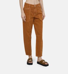 بنطال فولني موم دينيم بتصميم واسع