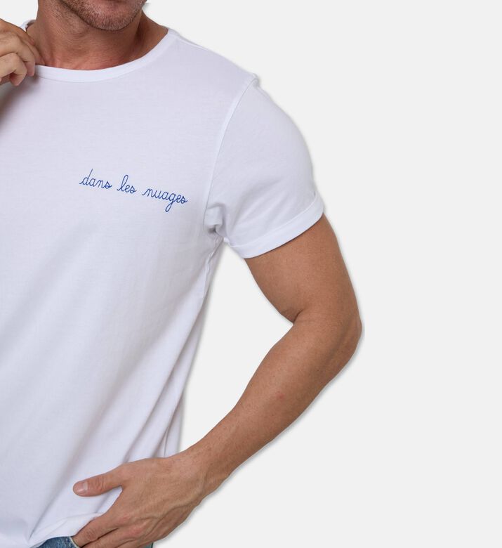 Maison Labiche Poitou Dans Les Nuages Embroidered T-shirt, Model View
