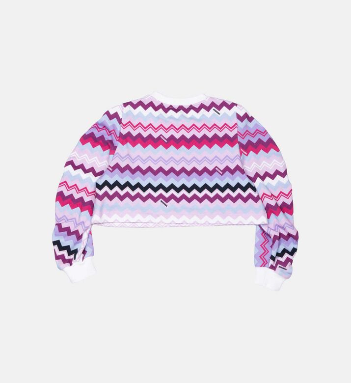 Cotton Zigzag Print Sweatshirt