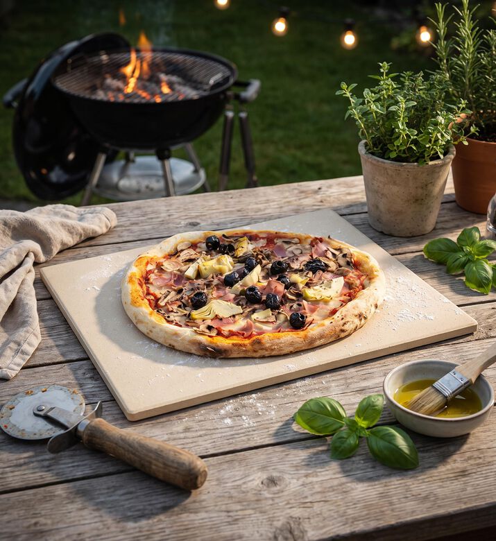 Barbecook Clay Square Pizza Stone, Packshot View