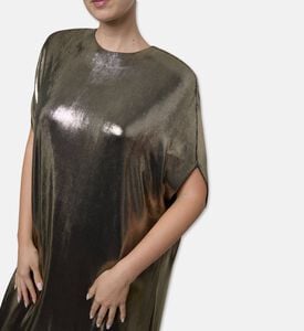 I Am The Company Nour Gold Foil Abaya, Model View