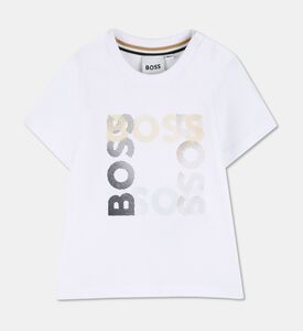 Boss Logo-print Jersey T-shirt, White, 18m, Packshot View