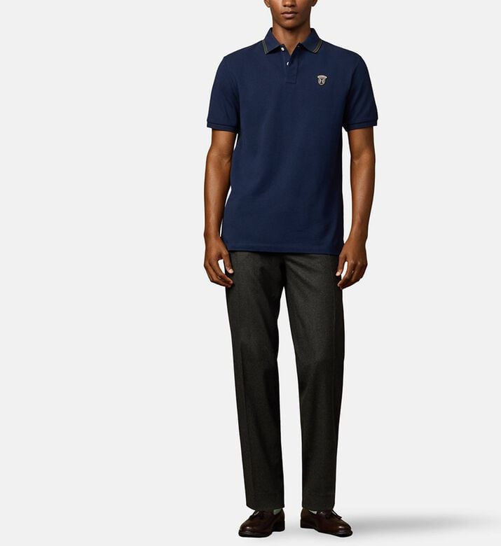 Hackett London Polo Badge, Navy, Xl, Model View