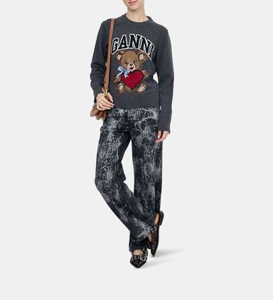 Graphic Wool Mix Bear Jumper