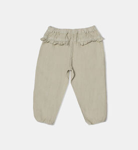 Baby Ruffle-detailed Linen Pants