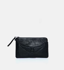 Zadig et Voltaire Leather Metallic Accents Clutch, Packshot View