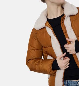 Save the Duck Faux Shearling Trim Jacket, Model View