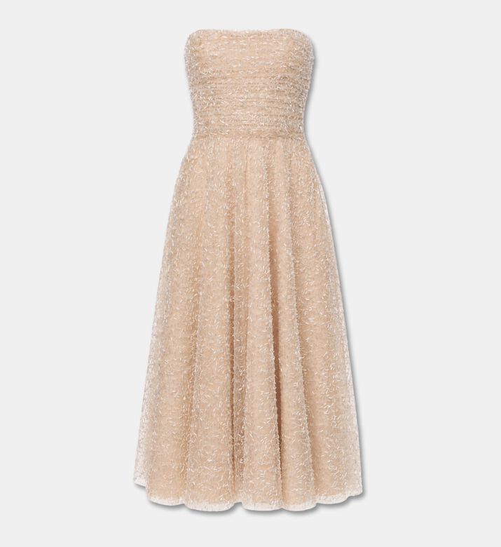 Blue For Burgundy Embellished Strapless Midi Dress, Packshot View