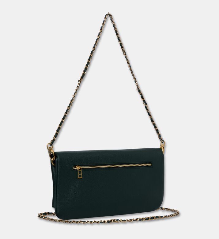 Zadig et Voltaire Rock Grained Leather Clutch, Green, Packshot View