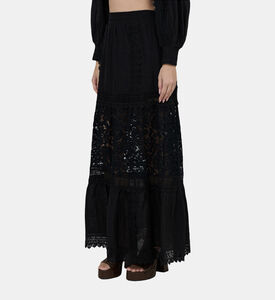 Reise Layered Lace Linen Skirt Reise Layered Lace Linen Skirt