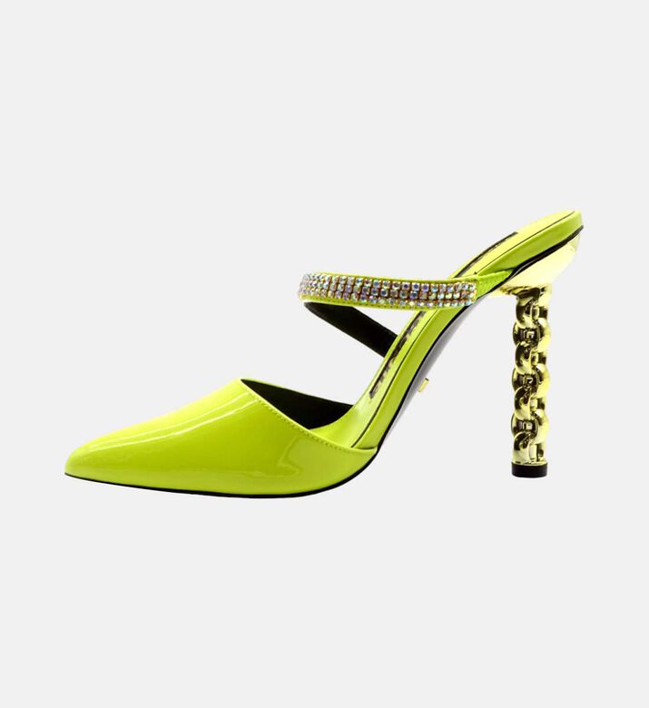 Maddy Suede Leather High Heel Mules