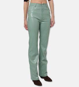 Nanushka Jacoba Faux Leather Wide-leg Trousers, Model View