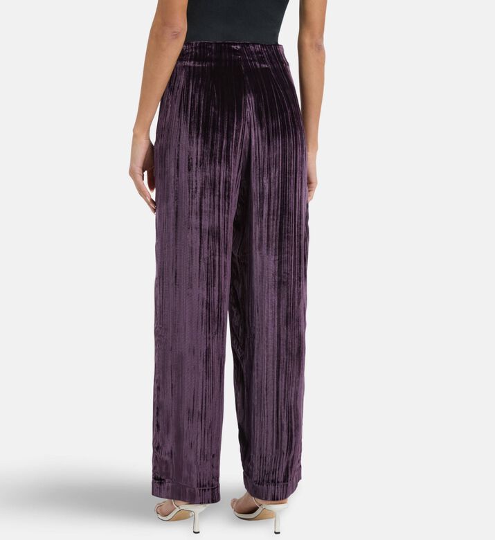 Carter and White Perrine Velvet Wide-leg Trousers, Model View