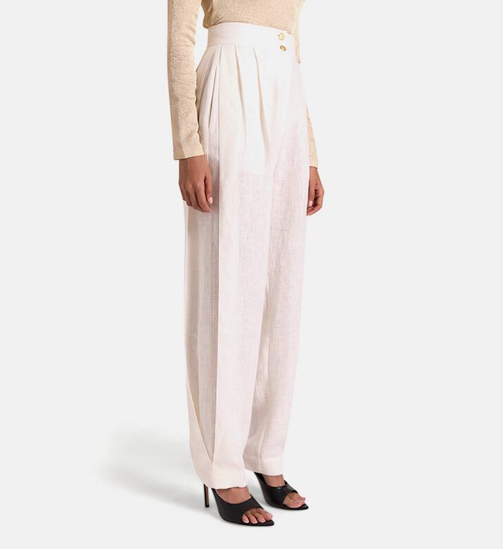 Linen Pleated Trousers